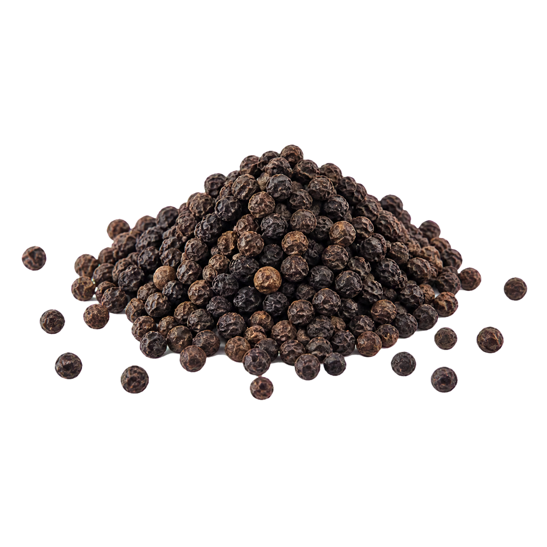 Isolated Black Peppercorns ingredient selection