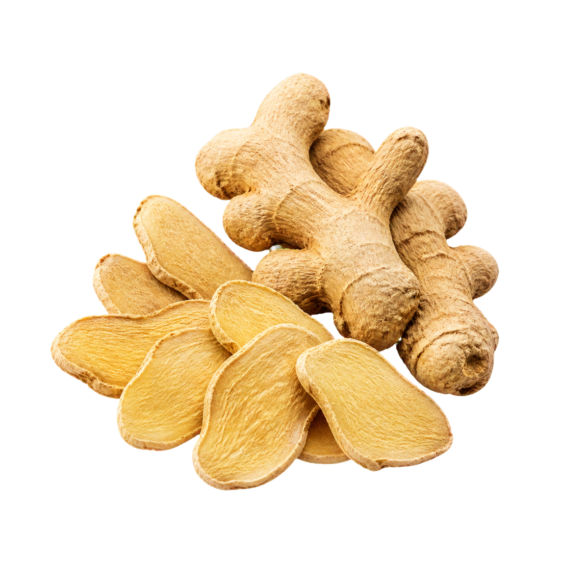 Isolated Dried Ginger ingredient selection